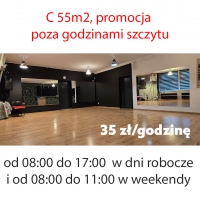 Sala C PROMOCJA; od 8:00 do17:00 w dni robocze i od 8:00 do 11:00 w weekendy